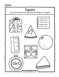 Shape activities for Pre-K children