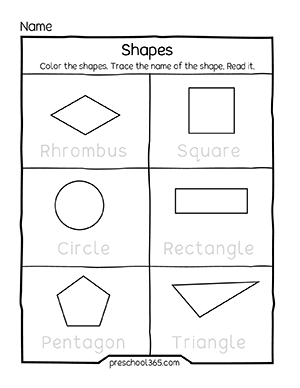 Shapes for Pre-K children