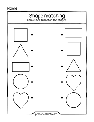 Fun worksheets on shapes for homeschool parents | Preschool365