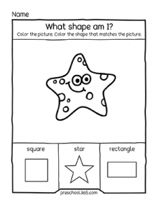Fun start shape coloring activity for preschool teachers