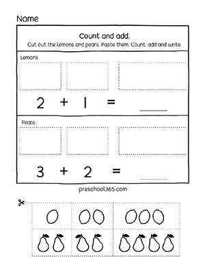 Adding printable worksheets for preschool children