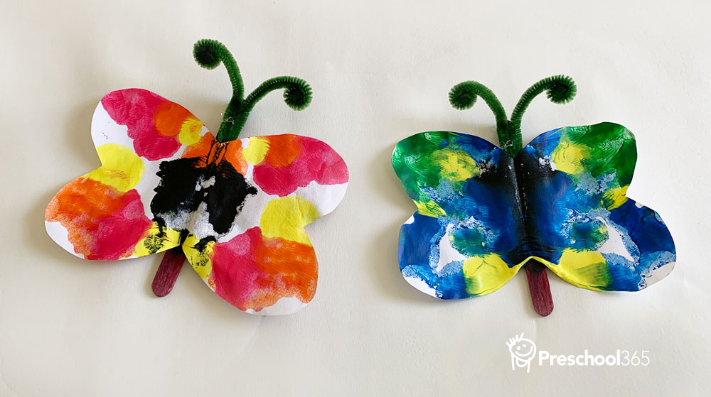 Fun butterfly craftwork for kindergarteners