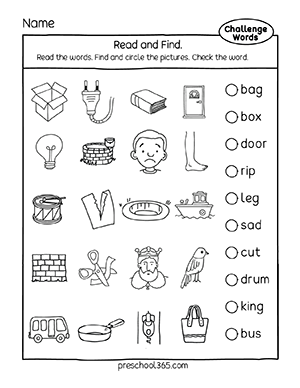 Word search and find worksheets for 6 year olds