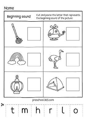 free beginning sound activity sheets for preschool and prek children preschool365