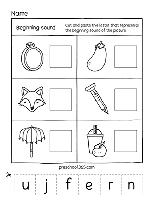 What are beginning sounds for preschool children?