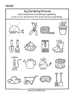Fun gardening activity printables for homeschooling children