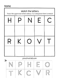 matching-letter-test | Preschool365