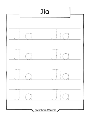 quality name tracing resources for three year olds preschool kids