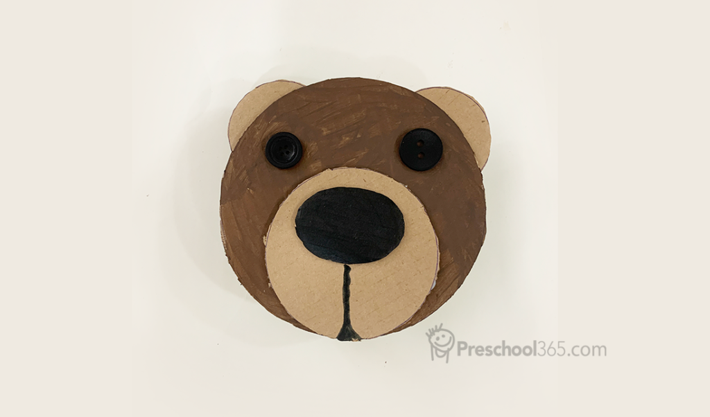 How to make a Beautiful Big Brown Bear craftwork for preschool kids