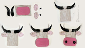 How to do a paper cow children's indoor art camp project