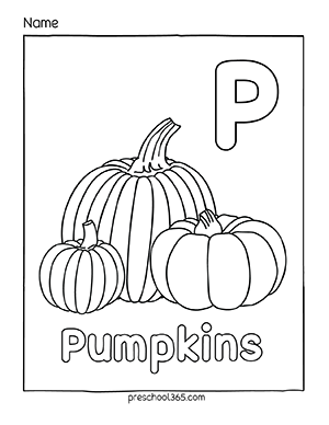 Free pumpkin theme worksheets for preschool children