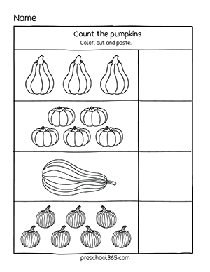 Free pumpkin theme printables for first graders