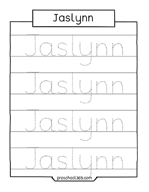 Tracing name sheets custom