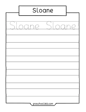 Free name tracing practice worksheets for homeschool children