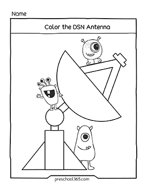 SPace DSN antenna activity for preschool children