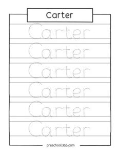 Free Name tracing practice worksheet for preschoolers