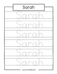 Free Name tracing practice worksheet for early learners