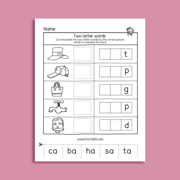 Two-Letter Sound Activity Packet (20 pages of reading, writing and more)
