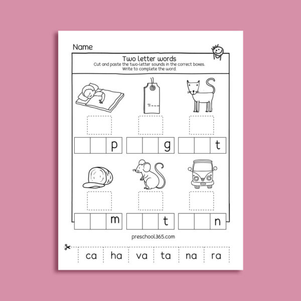 Two-Letter Sound Activity Packet (20 pages of reading, writing and more)