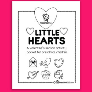Fun Valentines Day Activity Packet for preschool children 3-5 year olds