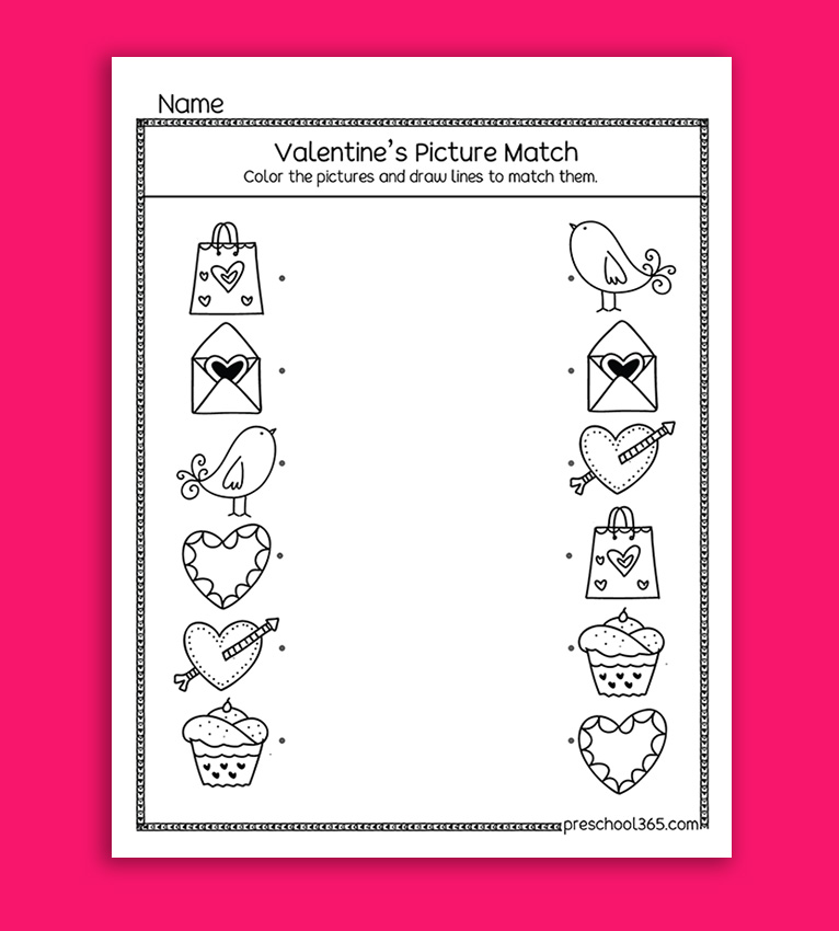 Little Hearts Valentine's Theme Packet (23 Page Activity Pack) - Image 9