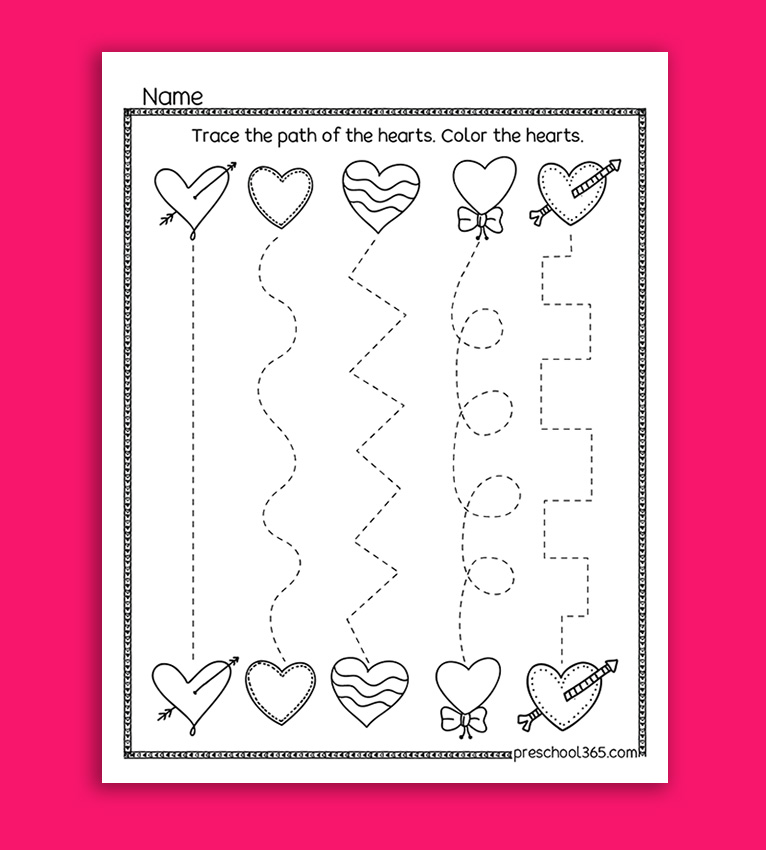 Little Hearts Valentine's Theme Packet (23 Page Activity Pack) - Image 6