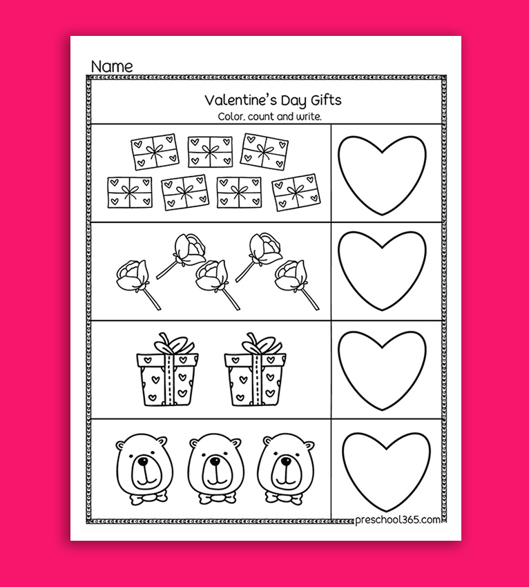 Little Hearts Valentine's Theme Packet (23 Page Activity Pack) - Image 10