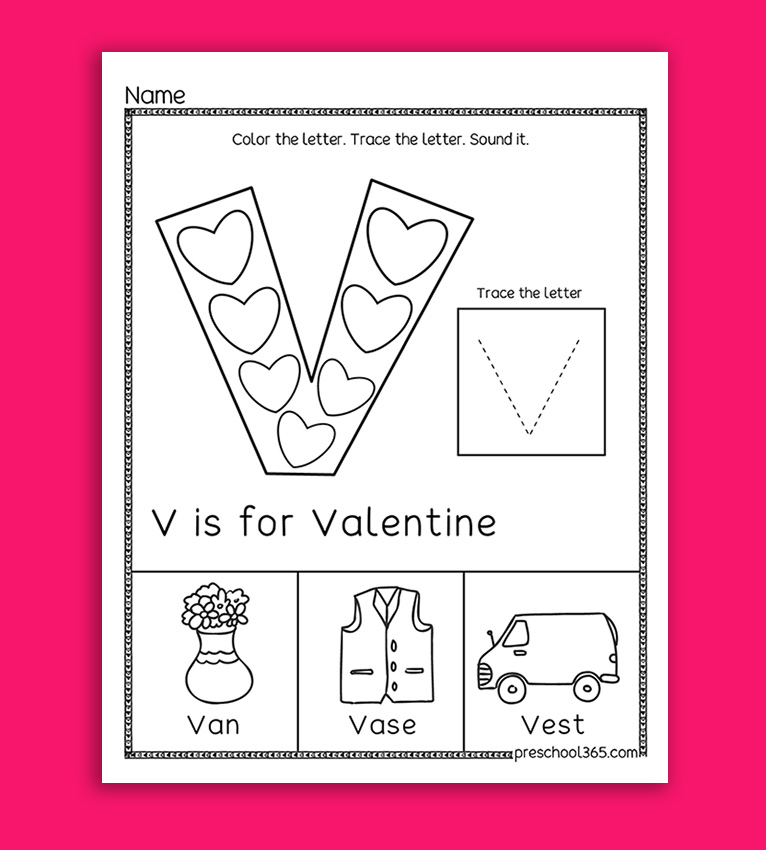 Little Hearts Valentine's Theme Packet (23 Page Activity Pack) - Image 21