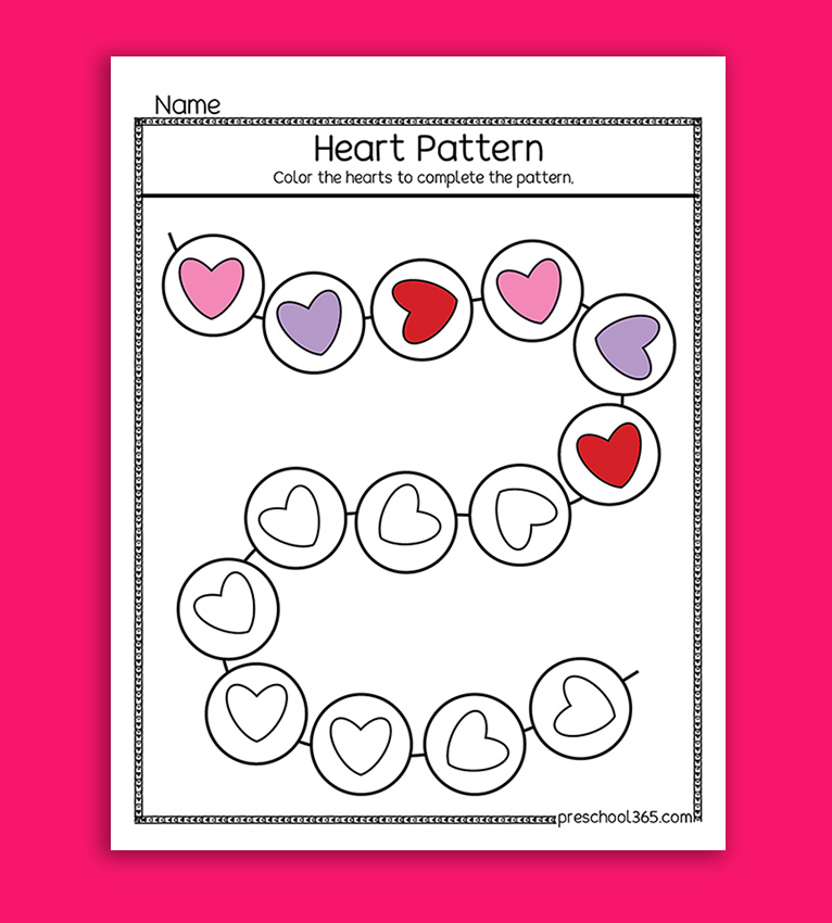 Little Hearts Valentine's Theme Packet (23 Page Activity Pack) - Image 8