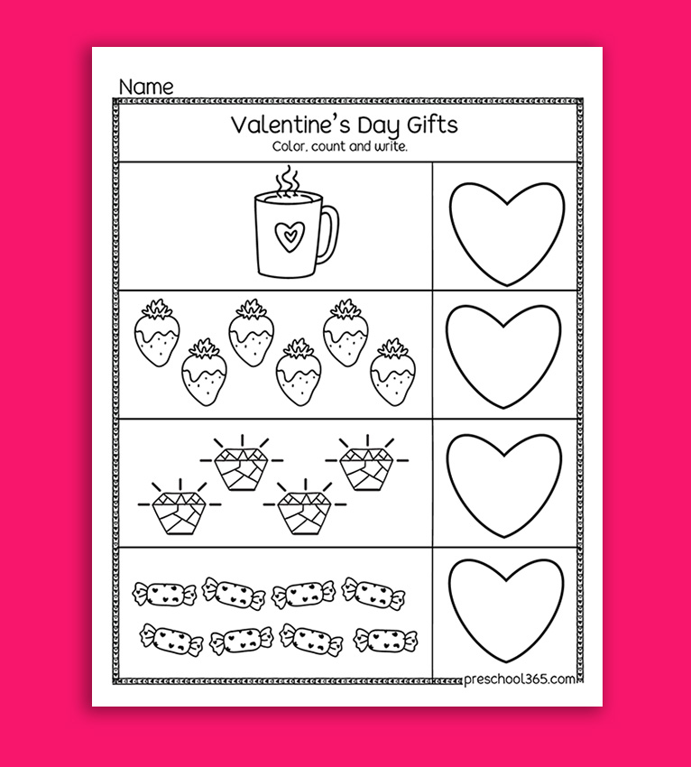 Little Hearts Valentine's Theme Packet (23 Page Activity Pack) - Image 11