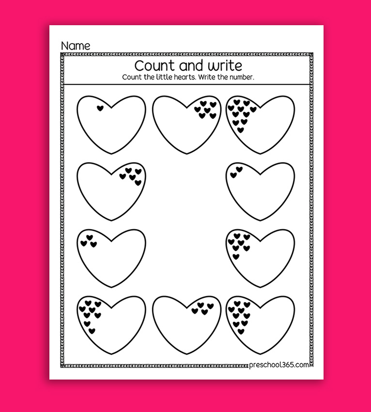 Little Hearts Valentine's Theme Packet (23 Page Activity Pack) - Image 14
