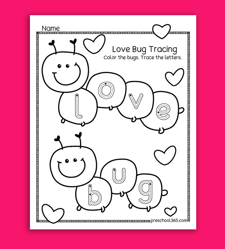 Little Hearts Valentine's Theme Packet (23 Page Activity Pack) - Image 3