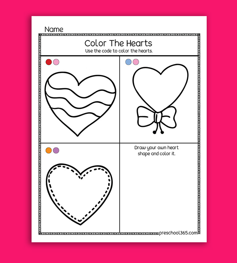 Little Hearts Valentine's Theme Packet (23 Page Activity Pack) - Image 5