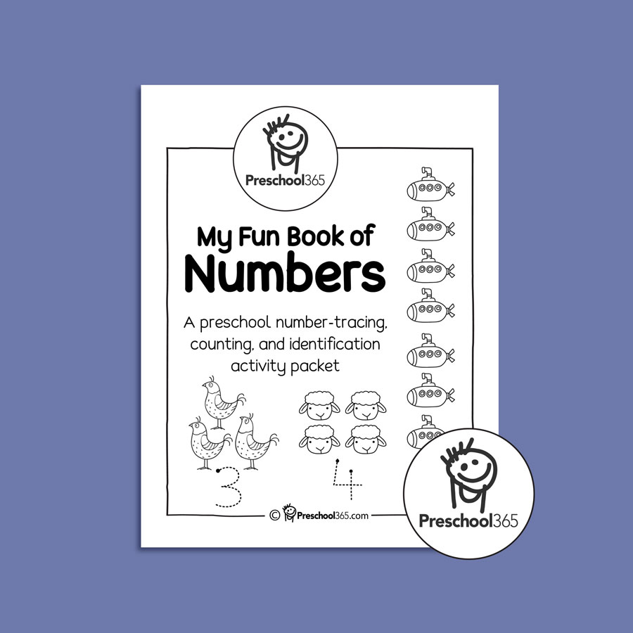 My Fun Book of Numbers (0-10) Tracing, counting, identification packet.