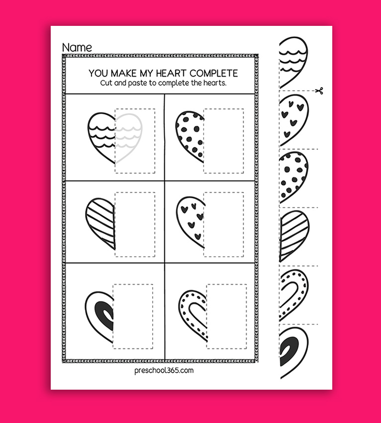 Little Hearts Valentine's Theme Packet (23 Page Activity Pack) - Image 13