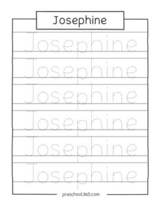 Name practice printables for preschool