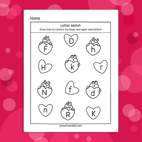 Valentines day worksheets for preschool homeschools