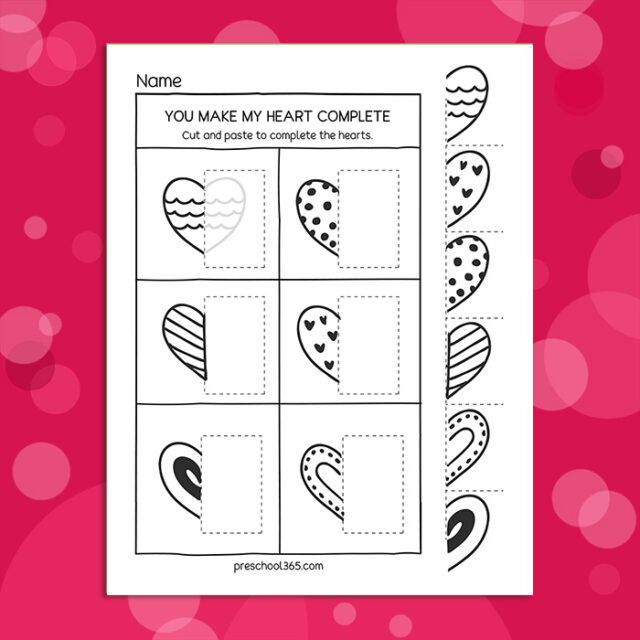 Little Hearts Valentines Theme Packet (19 Page Activity Pack)