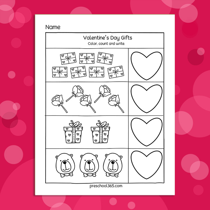 FREE Valentines Day Pre Writing Worksheets