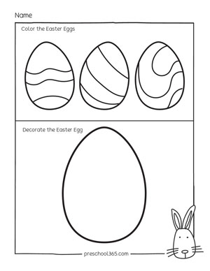 Free Easter Egg Activities for 3 years olds