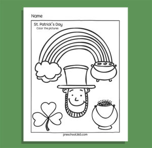 St. Patrick’s Day Activity Pack For Preschool 2-4yrs Olds
