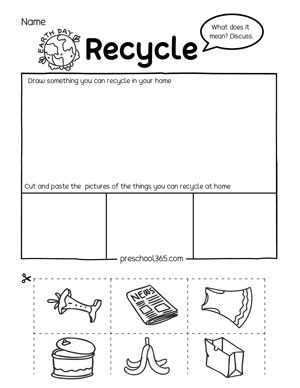 Happy Earth Day Activity worksheets for preschool