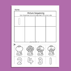 Preschool Sequence Activity Packet for 2-4yr-olds