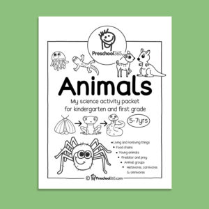 Animals science activity pack for kindergarten and first grade