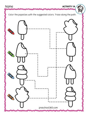 Prewriting preschool activities