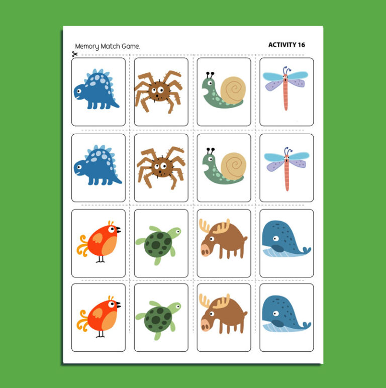 Match, Trace, and Paste Preschool Pre-writing Activity Packet (0-4yrs)