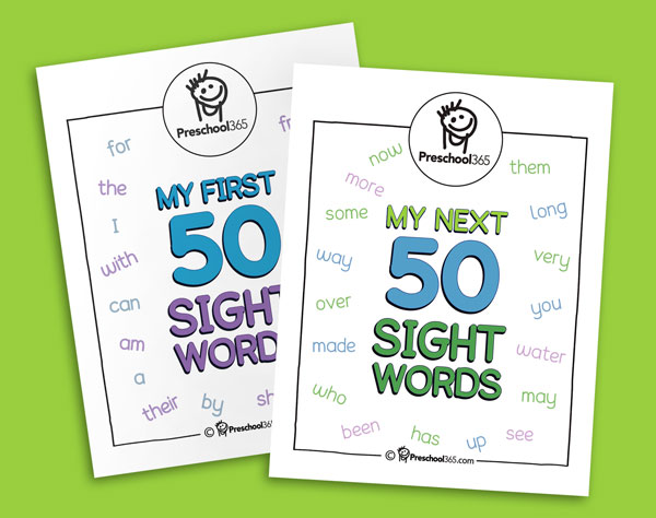 Sight words and High Frequency Words for preschool childrenSight words and High Frequency Words for preschool children