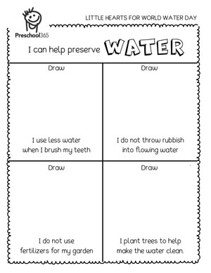 World Water Day Preschool Activities Water preservation