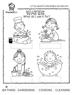 World Water Day Preschool Activities Uses of water