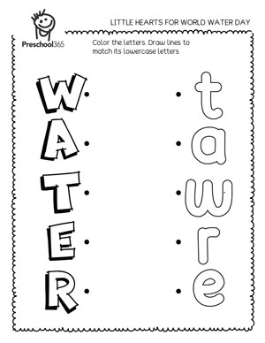 World Water Day Preschool Activities Matching